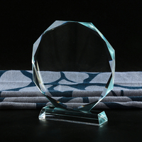 HDW Großhandel K9 Blanko Kristall-Trophäen Auszeichnungen Kundenspezifische 3D Laser gravierte Logo Glas-Trophäe