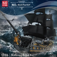 Mould King 13186/10195 Juego de Bloques de Construcción de Velero Pirata, Modelo de Barco MOC Grande, Ladrillos Coleccionables, Juguete de Regalo para Adultos, Adolescentes y Niños