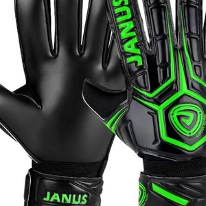 PU-Fußball-Torwarthandschuhe mit rutschfestem 4-mm-Gummigriff, Klettverschluss und zusätzlichem Fingerschutz für das Outdoor-Training - Product Image 5