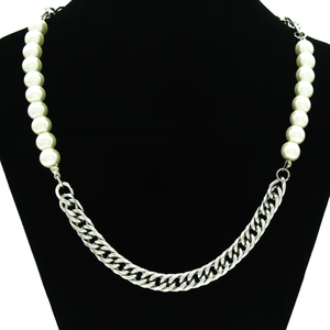 Collarbone Chain, Hip Hop Trendy Wear With Pearl Splicing Necklace Accessories Tanjing Fashion Lijing Necklace - Product Image 1