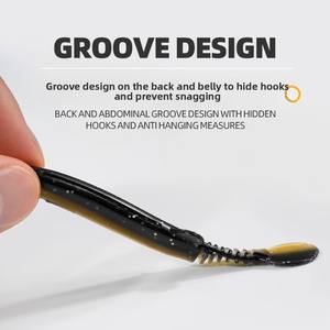 Pool Edge Señuelo Simulación Loach Cebo suave Pesca <span class=keywords><strong>de</strong></span> lubina Cabeza <span class=keywords><strong>de</strong></span> plomo Gancho Pez mandarín T-tail Gusano suave - Product Image 4