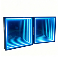 Dalles de sol LED 3D Abyss Mirror portables, contrôle DMX512, éclairage de scène RGB pour DJ, club, mariage, spectacle, location