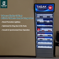 Vitrine lumineuse LED pour tabac, présentoir à cigarettes, boîte à lumière miroir pour la vente au détail de tabac, présentoir pour tabac sans fumée