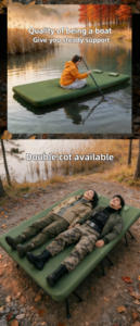 Cama de Camping Inflable de Doble Capa de Tela Oxford, Altura Ajustable, con Almohada, para Uso en Exteriores y Playa - Product Image 3