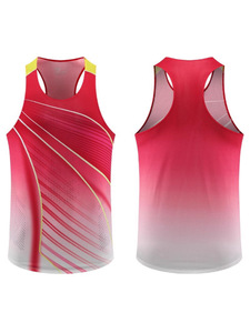 Débardeurs de sport respirants en maille polyester et élasthanne pour hommes, <span class=keywords><strong>sans</strong></span> manches, pour la course, la gym et l'entraînement de marathon – Vente en gros - Product Image 4