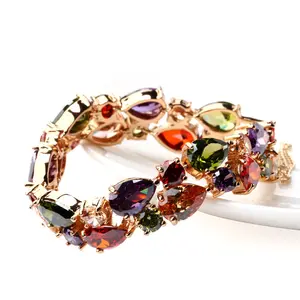 Zircon bracelet Europe and America ladies simple hand decoration rainbow accessories manufacturers wholesale