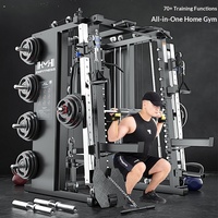 Machine Smith Commerciale Pliable en Métal avec Rack à Squats Multifonctionnel pour Entraînement Complet à Domicile