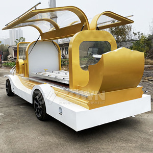 Cercueil électrique de luxe à arche dorée, chariot funéraire à plateforme ouverte pour le transport de cercueils - Product Image 4