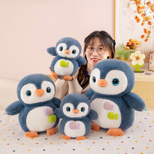 Peluche pingouin aux grands yeux mignons, en coton PP doux, pour vente en gros et au détail, jouet en peluche, coussin de sommeil pour enfants, cadeau, décorations pour la maison - Product Image 2