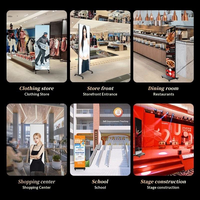 Pantalla LED para Póster, Máquina de Publicidad LED, Plegable Verticalmente, con Ruedas Adecuado para Múltiples Escenarios