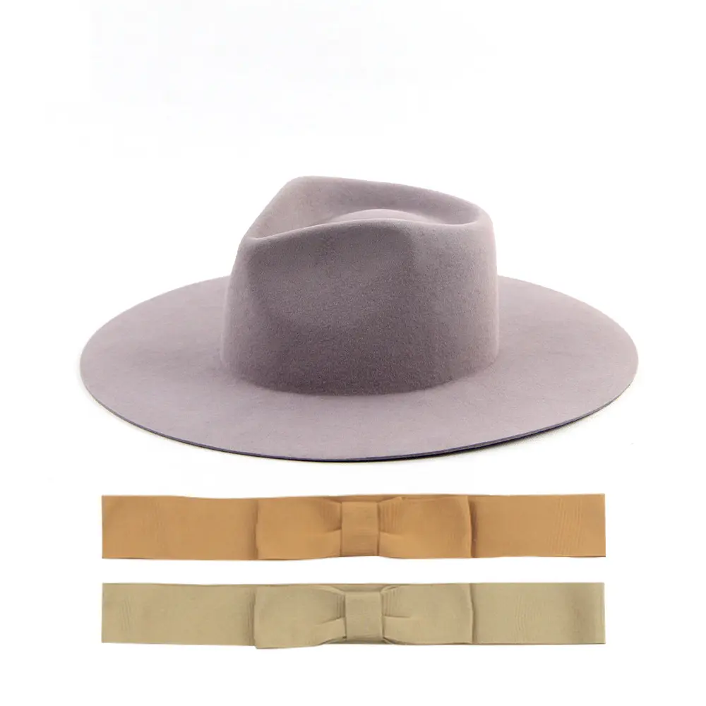 New Style 100% Wool Custom Logo Fedora Hats All Kind Of Color Brim Wide Fedora Hat