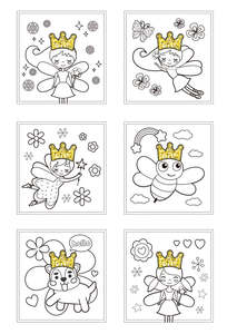Passen Sie Cartoon Glitter Activity Book an. Färben Sie Ihr eigenes Mädchen-Kinder-Zeichen buch - Product Image 4