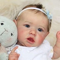 Poupée Reborn Sunnyfan W-02205 de 22 pouces en vinyle souple avec veines et vaisseaux sanguins visibles, bébé fille réaliste