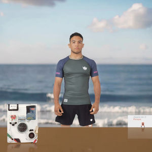 เสื้อ rashguard สำหรับผู้ชายเสื้อรัดรูป BJJ MMA ต่อสู้แบบสั่งตัดได้แขนสั้นแห้งเร็ว - Product Image 2