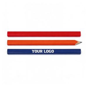 Crayon de charpentier personnalisé avec logo couleur, pour la menuiserie, mine noire, vente en gros, promotionnel, cadeau, construction plate - Product Image 1
