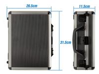 Casing alat bingkai aluminium ABS hitam pistol yang dapat disesuaikan dengan fitur tahan air & tahan guncangan tampilan penyimpanan logam EVA OEM/ODM