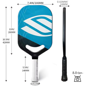 Cao cấp 16mm sợi carbon pickleball vợt nhà máy trực tiếp tích hợp không khung vợt với bề mặt mờ cho mặt cười - Product Image 6
