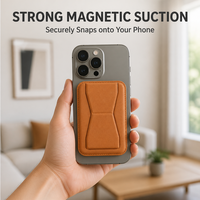 Porte-cartes magnétique en gros, 13 aimants N52, support simple couche en cuir PU Magsafe, portefeuille pour cartes de téléphone, stock disponible