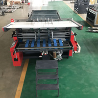 Machine à plastifier à flûte en carton ondulé semi-automatique 1300 1450 1600 plastifieuse manuelle de montage de colle pour boîte en carton