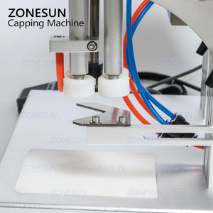 ZONESUN半自動デスクトップ空気圧プラスチックキャップスクリューマシン化粧品水飲料ガラススプレーボトルキャッピングマシン - Product Image 2