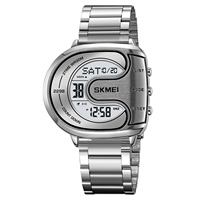Jam Tangan Digital Modern Pria SKMEI 2298 Bentuk Tidak Beraturan, Bercahaya, Tahan Air, Alarm, Kalender, Tali Baja Anti Karat, Jam Tangan Fashion