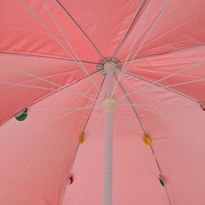 Sombrilla de Playa y Piscina con Revestimiento UV Plateado, Resistente al Viento, de 1.3 m, Color Liso, con Poste Metálico Ajustable - Product Image 2