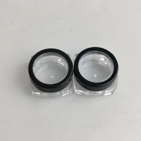 Mini pot carré noir à couvercle complet pour pigment à ongles 5g, idéal comme pot d'échantillon carré pour essai en salon de manucure