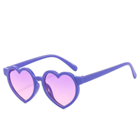 Nouvelles lunettes de soleil tendance pour enfants, avec logo personnalisé, protection UV400, monture intégrale en forme de cœur, protection UV pour une utilisation en extérieur