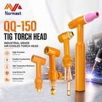Torche de soudage TIG Normast QQ150, tête de torche refroidie par air/eau, valve à gaz, corps de torche de soudage à l'argon, fourniture OEM, 125A DC/80A AC
