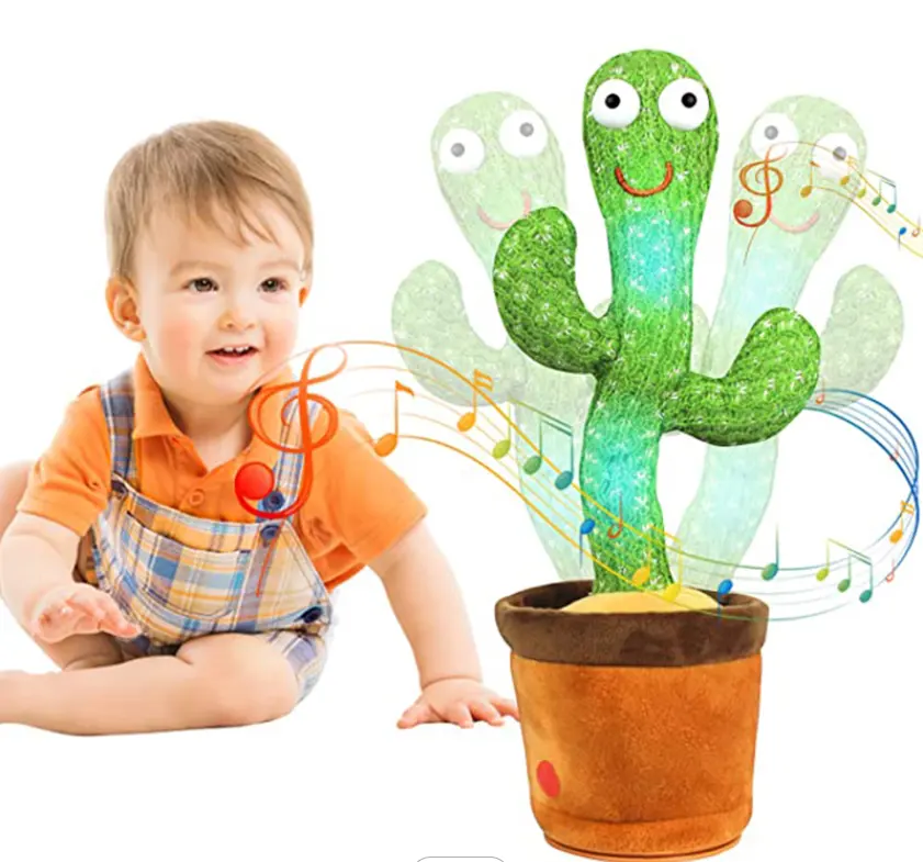 Christmas Gifts Dance Cactus Wholesale New Baby Stuffed Plush Flowerpot Twisting Doll Talking Singing Music Dancing Cactus Toys