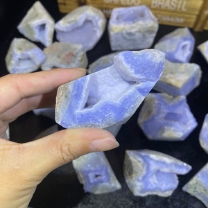 <span class=keywords><strong>Pietra</strong></span> Grezza di <span class=keywords><strong>Agata</strong></span> Blu Drusa Naturale di Alta Qualità per Cristalloterapia, Reiki, Feng Shui e Meditazione - Product Image 3
