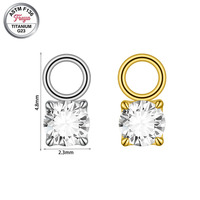 Boucles d'oreilles pendantes Freya en titane ASTM F136 avec zircone cubique, chaîne de mode et pendentif pompon cheval DIY, bijoux