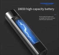 Senter Taktis Mini Cahaya Kuat USB Isi Ulang LED 200LM IP44 Tahan Air ABS 200-300M Jangkauan Sinar Luar Ruangan Portabel untuk Hiking