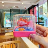Ikan Renang Robot Plastik ZURU Unisex (Teal + Oranye) Berubah Warna Saat Terkena Air Dilengkapi dengan Baterai