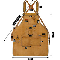 Tablier de travail durable avec poches organisées, tablier de travail robuste réglable pour atelier, charpentier, mécanicien