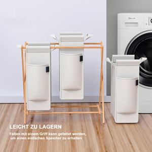 <span class=keywords><strong>Panier</strong></span> à <span class=keywords><strong>linge</strong></span> amovible en forme de grand <span class=keywords><strong>panier</strong></span> à <span class=keywords><strong>linge</strong></span> à 3 compartiments <span class=keywords><strong>Panier</strong></span> de rangement pour vêtements sales - Product Image 3