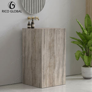 อ่างล้างหน้าแบบตั้งพื้นหินธรรมชาติคุณภาพสูงทันสมัย - Product Image 3