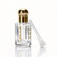 Flacon de parfum octogonal arabe de 3 ml, 6 ml, 12 ml, flacon d'huile essentielle