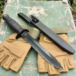 Couteau à lame fixe Glock FM78, couteau tactique de camping, de survie et de chasse avec étui, lame utilitaire noire pour l'extérieur - Product Image 1