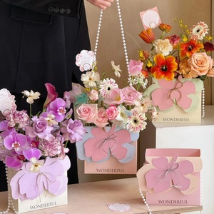 Luxury Handmade <b>Floral</b> Packaging Gift <b>Box</b> Portable Foldable Flower Design with Coated Paper Stamping Handling for Flowers - Product Image 3