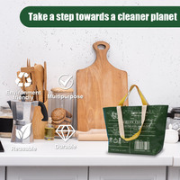 Sac de courses réutilisable personnalisé imprimé, sac tissé en PP laminé recyclable