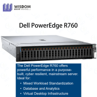 Serveur d'entreprise PowerEdge R760 Intel Xeon 2,5 GHz, garantie 3 ans, entièrement équipé, facile à utiliser, conception en rack, stock préférentiel