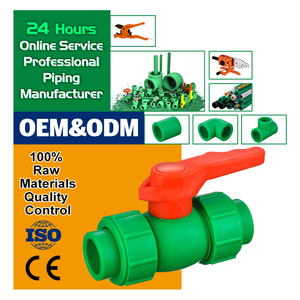 Valve hydraulique flexible IFAN PPR vanne à boisseau sphérique verte à double union PPR avec noyau en plastique - Product Image 1