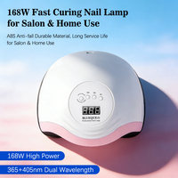 Lampu Kuku UV LED Metal Portabel Blueque V7 Berdaya Tinggi 4 Timer Sensor Otomatis Dual-Nm 405/365nm Pengeringan Cepat untuk Rumah dan Salon