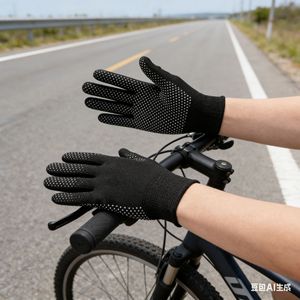 Nylon Work Gloves Solid Color Non Slip Wear Resistant For <b>Warehousing</b> Logistics Men's Use 20cm Length - Product Image 2
