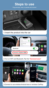 Adaptateur CP/<span class=keywords><strong>AA</strong></span> 2 en 1 filaire vers sans fil Heylinkit, dongle Carplay Android Auto - Product Image 3