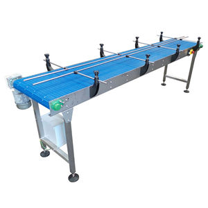 Paslanmaz Çelik SUS304 Plastik Tel Örgü Düz Hareketli Konveyör Gıda Endüstrisi Konveyör Bant Sistemi - Product Image 3