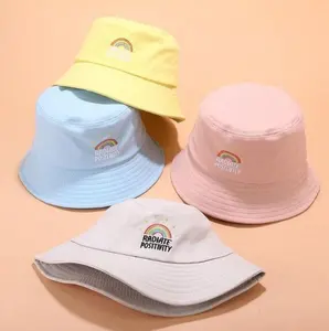 Xô hat siêu dễ thương màu Pastel cho các cô gái thực hiện tại Việt Nam thiết kế logo cotton chất liệu trẻ em đẹp Mũ