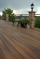 Planches de terrasse en WPC pour extérieur, revêtement composite imperméable en WPC, plancher en bois-plastique pour patio/jardin/bord de piscine