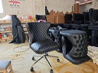Chaise de salon de manucure Lion moderne et table de manucure avec caractéristiques réglables Design pliable pour usage commercial